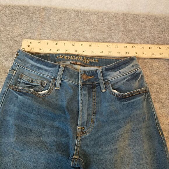 American Eagle Jean Mens 28x30 Original Straight Dark Blue Stretch Denim Pants. - Picture 4 of 9